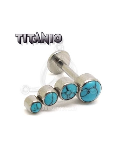 Tragus rosca interna G23 azulita turquesa. Tragus rosca interna G23 azulita turquesa.