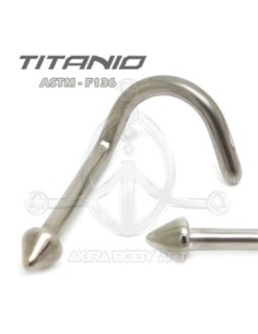 Nostril de titanio crudo con pincho.