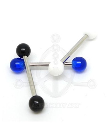 Barbel acero con bolas poliéster