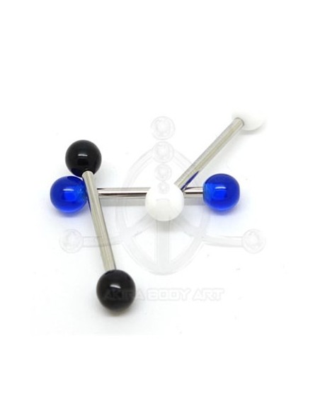 Barbel acero con bolas poliéster Barbel acero con bolas poliéster