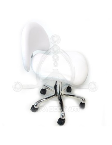 Taburete con Respaldo BLANCO