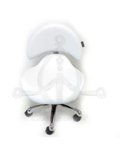 Taburete con Respaldo BLANCO 2