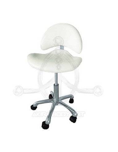 Taburete con Respaldo BLANCO