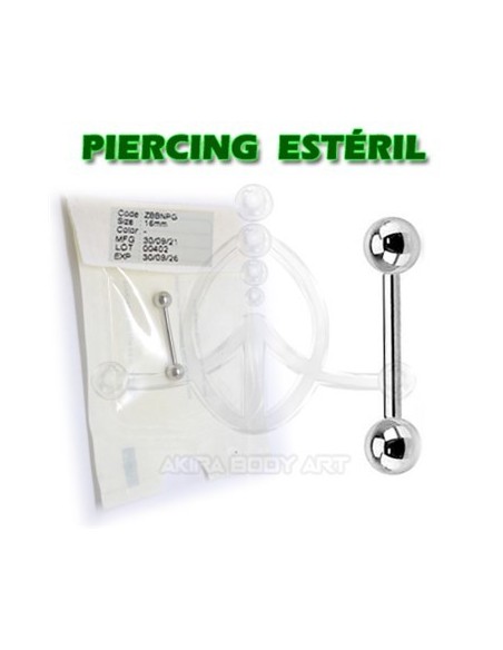 Barbel acero 316L (ESTÉRIL) Barbel acero 316L (ESTÉRIL)