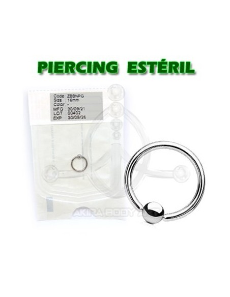 BCR Aro en acero 316L con una bola (ESTÉRIL) BCR Aro en acero 316L con una bola (ESTÉRIL)