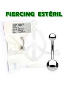 Banana ombligo acero 316L (ESTÉRIL)