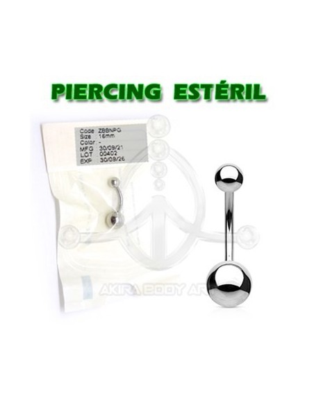 Banana ombligo acero 316L (ESTÉRIL) Banana ombligo acero 316L (ESTÉRIL)