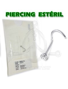 Nostril en acero 316L con Joya (ESTERIL)