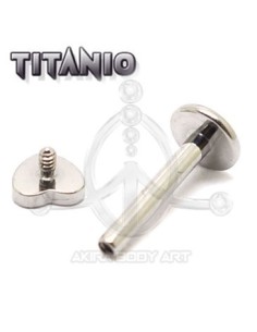 Labret titanio ROSCA INTERNA - CORAZÓN 2