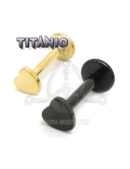 Labret titanio ROSCA INTERNA - CORAZÓN Labret titanio ROSCA INTERNA - CORAZÓN