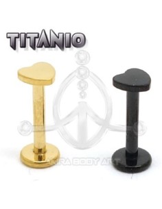 Labret titanio ROSCA INTERNA - CORAZÓN 2