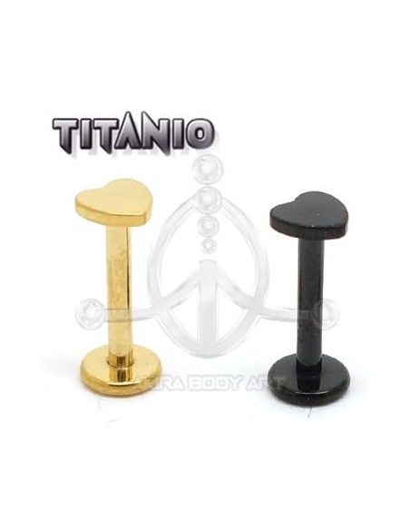 Labret titanio ROSCA INTERNA - CORAZÓN Labret titanio ROSCA INTERNA - CORAZÓN
