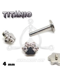 Labret titanio ROSCA INTERNA - HUELLA 2