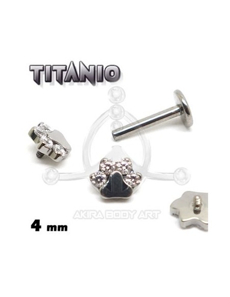 Labret titanio ROSCA INTERNA - HUELLA Labret titanio ROSCA INTERNA - HUELLA