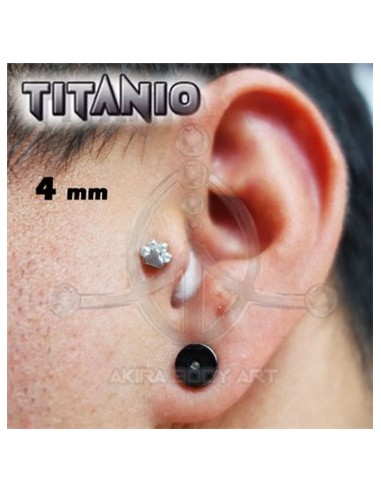 Labret titanio ROSCA INTERNA - HUELLA