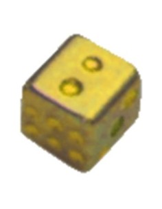 Dado acero anodizado oro