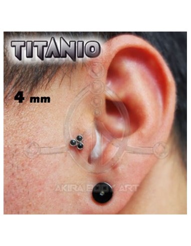 Labret titanio ROSCA INTERNA – Joyas negras