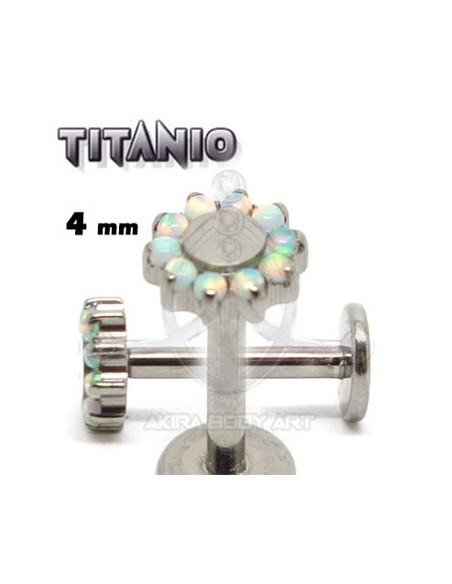 Labret titanio ROSCA INTERNA - Flor ópalo Labret titanio ROSCA INTERNA - Flor ópalo