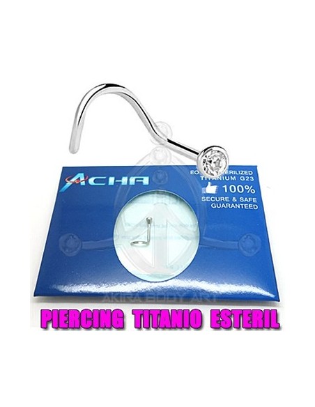 Nostril titanio con Joya (ESTERIL)