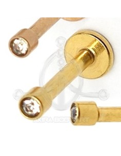 Labret Oro con Joya (Rosca interna)
