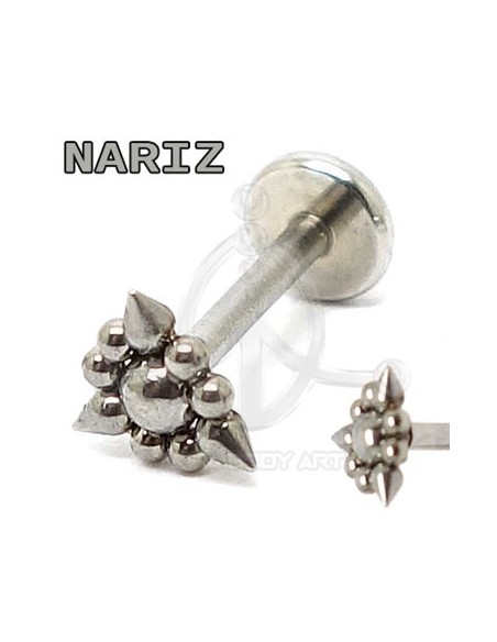 Labret Triangulo Pinchos (Rosca interna)