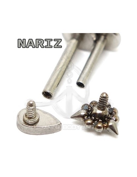 Labret Triangulo Pinchos (Rosca interna)