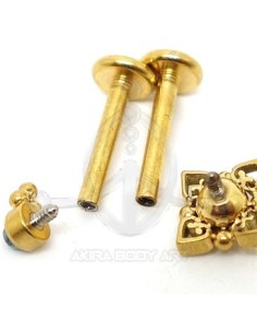 Labret Bolas Oro (Rosca interna) 2