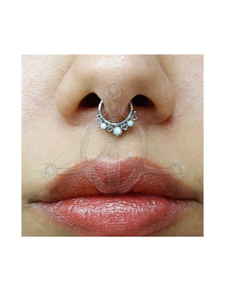 Aro Segmentado corazones y ópalos