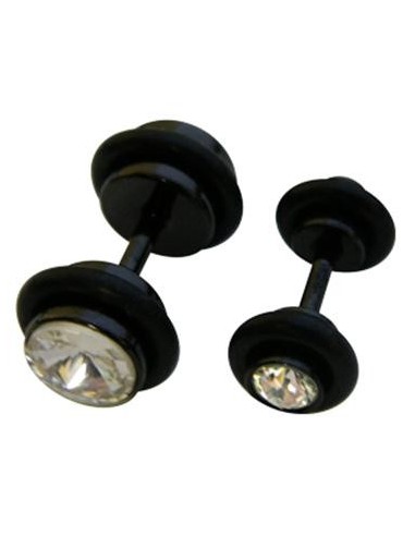 Dilatador falso negro con joya