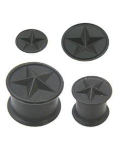 Dilatador plug negro con estrella relieve