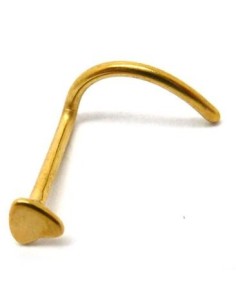 Nostril forma de corazón anodizado oro