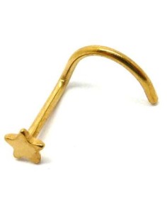 Nostril forma de estrella anodizado oro