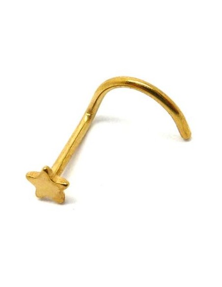 Nostril forma de estrella anodizado oro