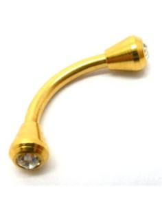 Minibanana cono joya anodizado oro