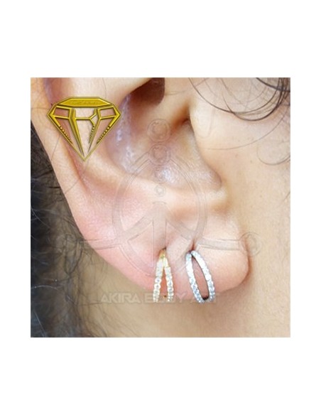 Aro segmentado 2 aros - joyas