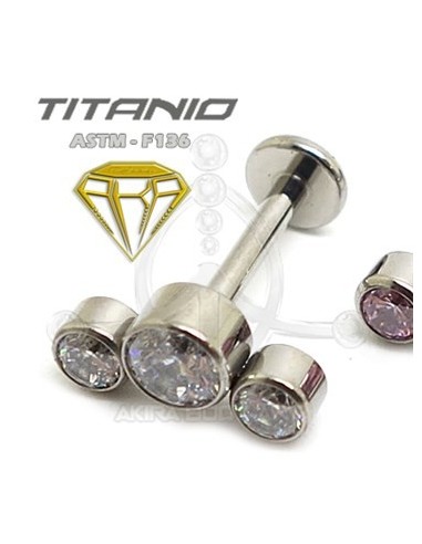 Labret Titanio 3 joyas