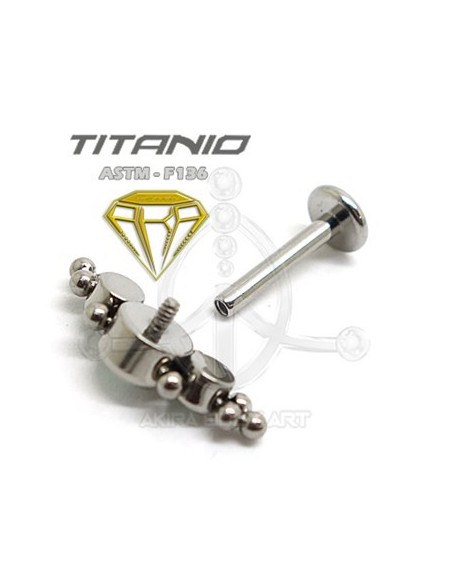 Labret Titanio 3 Ópalos