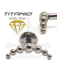 Labret Luna- 7 Bolas (Titanio Rosca interna) 2