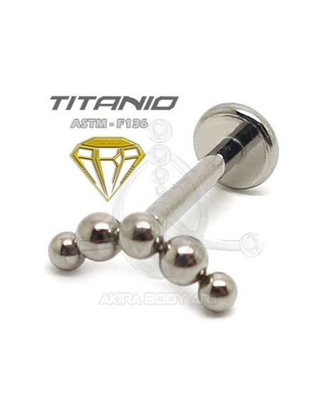 Labret Luna- 5 Bolas (Titanio Rosca interna) Labret Luna- 5 Bolas (Titanio Rosca interna)