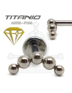 Labret Luna- 5 Bolas (Titanio Rosca interna) 2