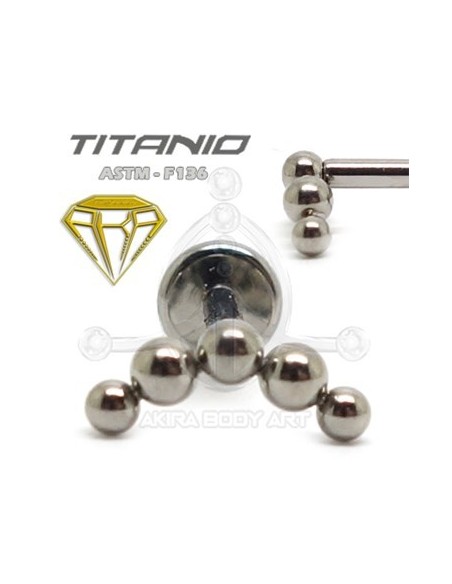 Labret Luna- 5 Bolas (Titanio Rosca interna) Labret Luna- 5 Bolas (Titanio Rosca interna)