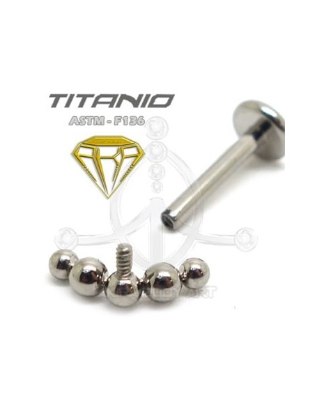 Labret Luna- 5 Bolas (Titanio Rosca interna) Labret Luna- 5 Bolas (Titanio Rosca interna)