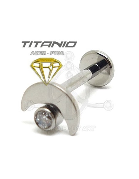 Labret Luna Joya (Titanio Rosca interna)