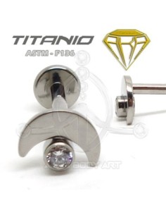 Labret Luna Joya (Titanio Rosca interna) 2