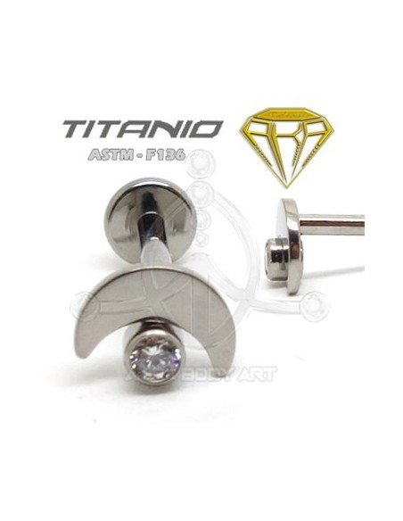 Labret Luna Joya (Titanio Rosca interna)