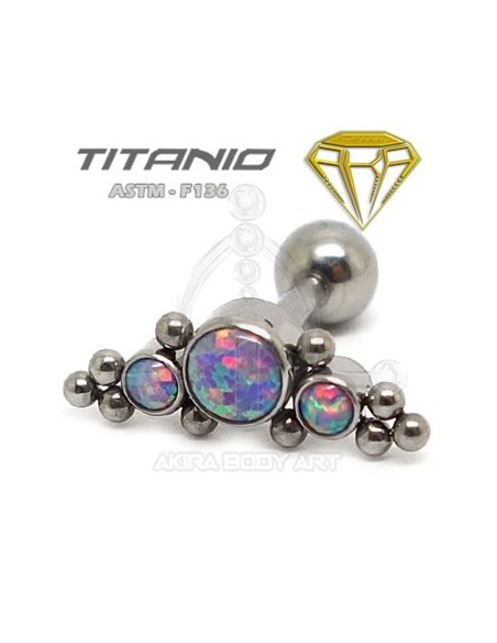 Tragus 3 Ópalos y Bolas