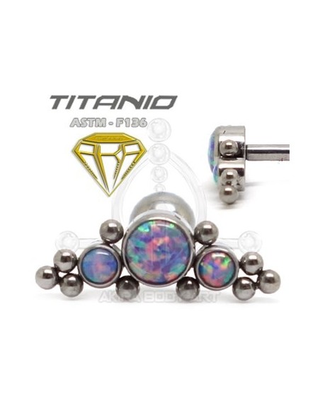 Tragus 3 Ópalos y Bolas