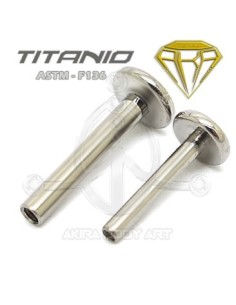Barra de Labret Titanio. Rosca Interna