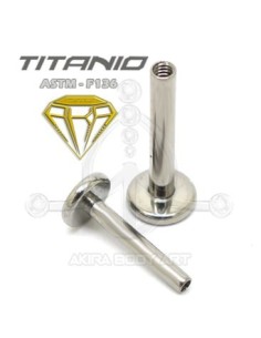 Barra de Labret Titanio. Rosca Interna 2