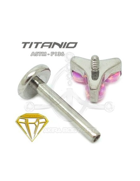 Labret TRES ÓPALOS (Titanio Rosca interna) Labret TRES ÓPALOS (Titanio Rosca interna)